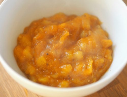 Mangochutney klar til å spises