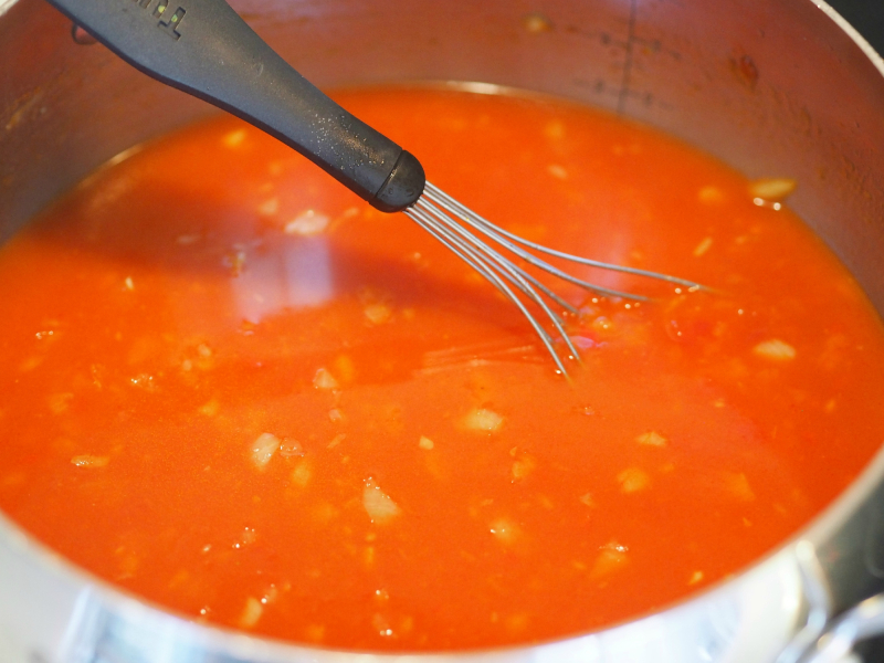 Minestronesuppe under koking