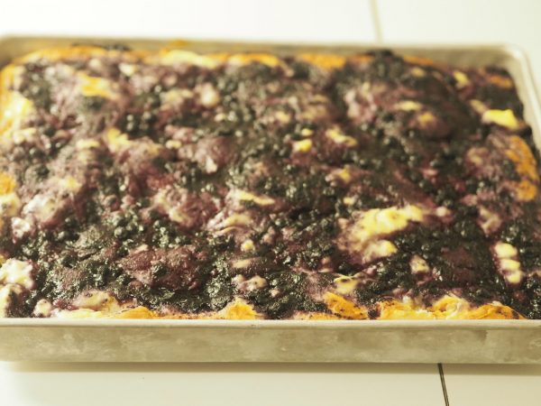  bollefocaccia med tangzhong metoden er ferdig stekt